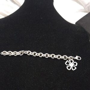 Tiffany & Co. Silver Bracelet with Flower Charm